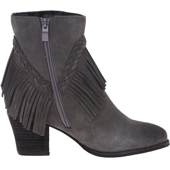 Sbicca Patience Grey Suede Leather
Fringe Booties - Picture 3 of 7